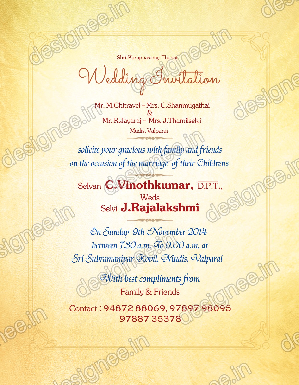 Preview of Wedding Invitation (301)